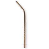Steel - Bent Twisted Straw - Rose Gold