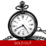 Quartz - Roman - Matt Black Pocket Watch Quartz - Roman - Matt Black Pocket Watch