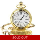 Quartz - Roman - Gold Pocket Watch