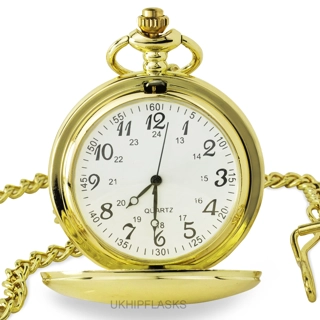 Quartz - Arabic - Gold Pocket Watch