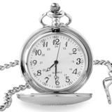 Quartz - Arabic - Silver Pocket Watch
