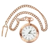 Quartz - Roman - Open Front - Rose gold Pocket Watch