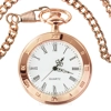 Quartz - Roman - Open Front - Rose gold Pocket Watch