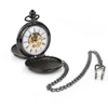 Mechanical - Roman - Black Pocket Watch