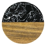 Wood and Resin Coaster - Black