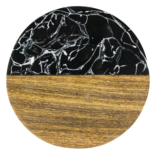 Wood and Resin Coaster - Black