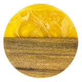 Wood and Resin Coaster - Brown