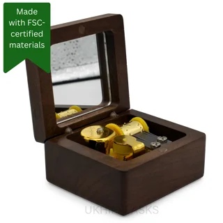 Music Box - Walnut Wood - Small Music Box - Walnut Wood - Small
