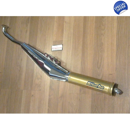 Puch MAXI Biturbo Exhaust with gold end can