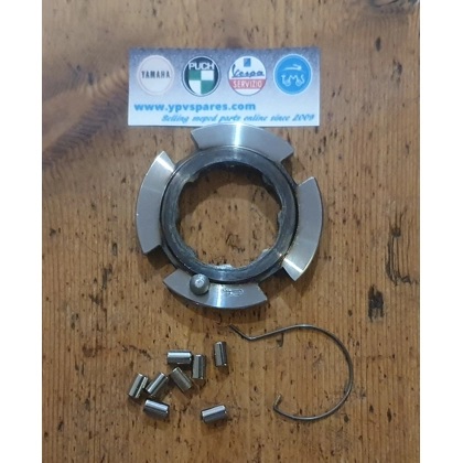 Tomos A35 1st gear sprag clutch, spring and rollers