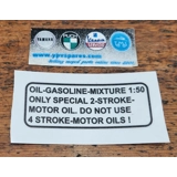 Puch Maxi fuel tank warning sticker