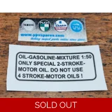 Puch Maxi fuel tank warning sticker