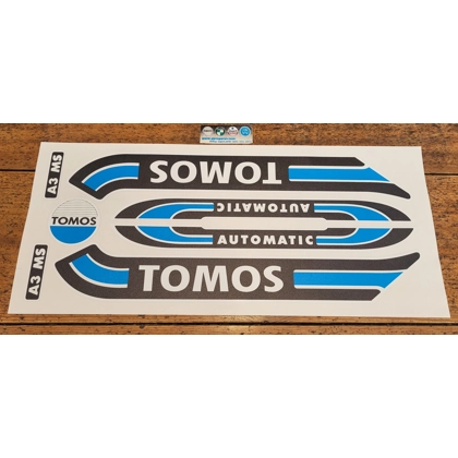 Tomos A3 blue sticker set