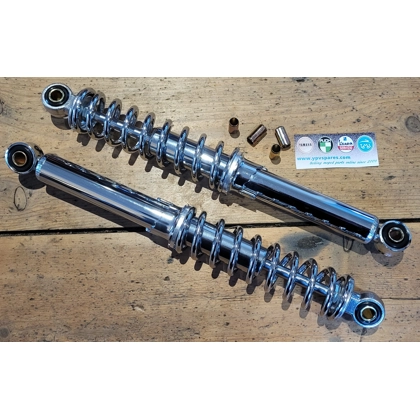 Adjustable chrome 340mm rear shocks