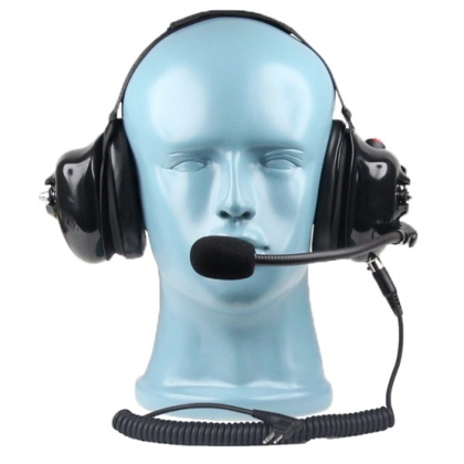 Dual Muff Headset - Noise Cancelling Boom Mic