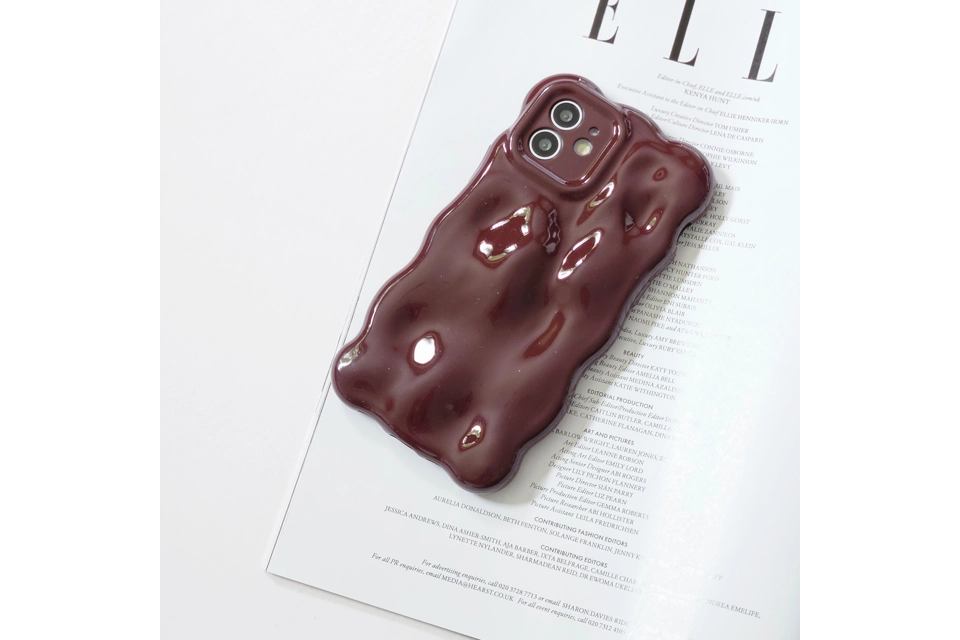 Burgundy Berry Bubble bubble phone case