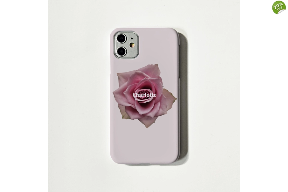 Girly Flora Pink Rose Print Phone Case
