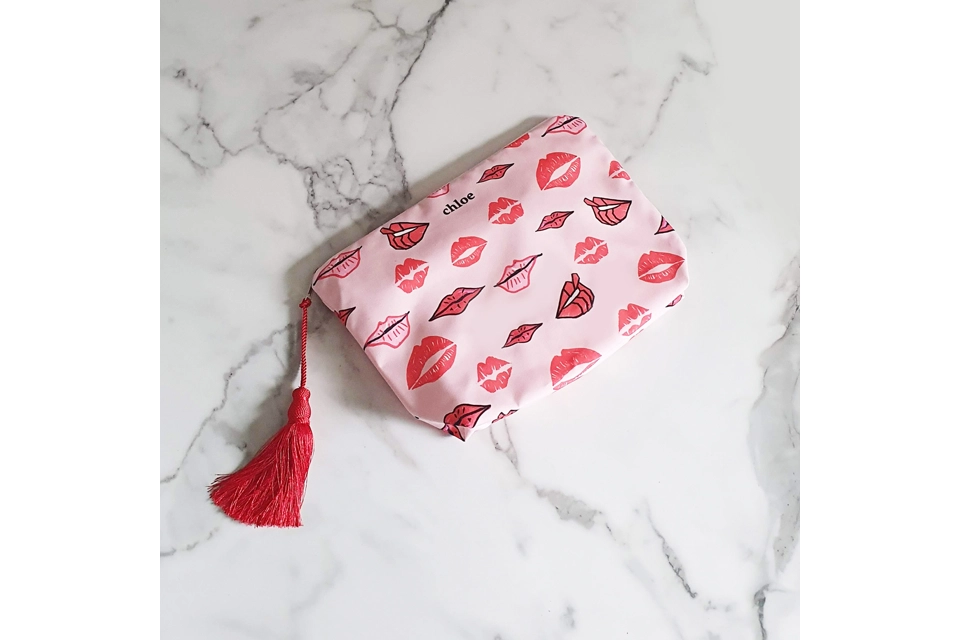 Read my lips personalised zipper pouch bag