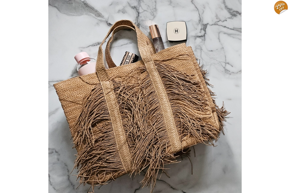 The Mia Raffia Tote Bag