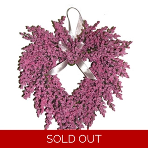 Lavender Heart Wreath pink