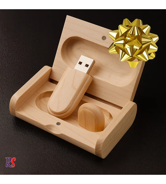 USB Wooden Set - up to 256GB