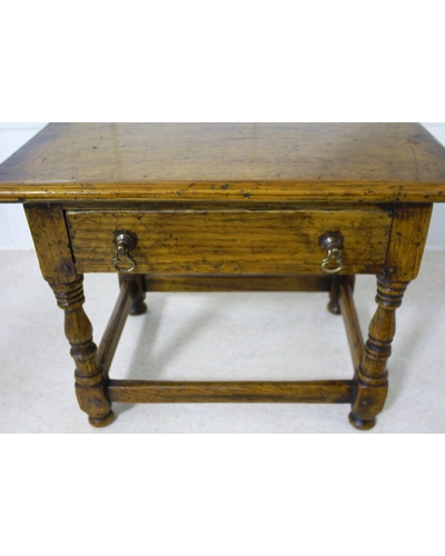 William And Mary country oak side table