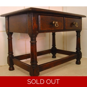 William and Mary country side table in cherry