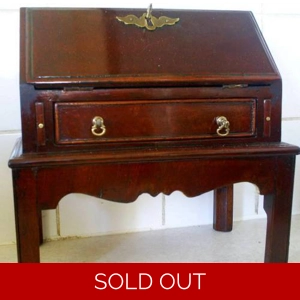 Georgian Chippendale bureau on stand mahogany