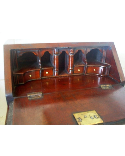 Georgian Chippendale bureau on stand mahogany