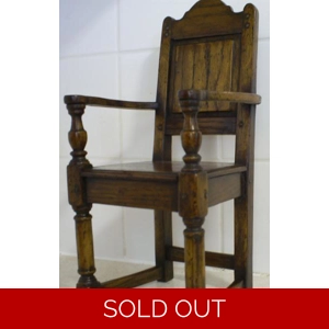 Mid 17th century oak country chair