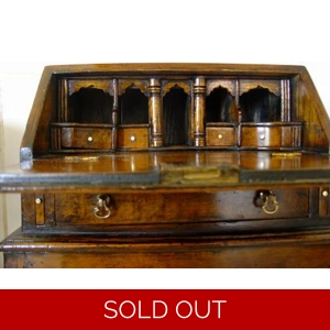 Queen Anne Bureau on stand in oak