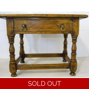 William And Mary country oak side table