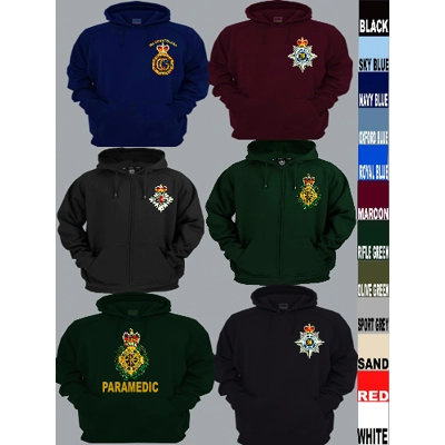 Ambulance / Prison Service / HM Coastguard Pullover Full Zip or Large Insignia Hoody title=
