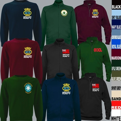 Merchant Navy Sweatshirt Pullover / 1/4 / Full Zip title=