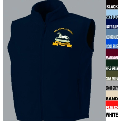 West Yorks Regiment Gilet Fleece title=