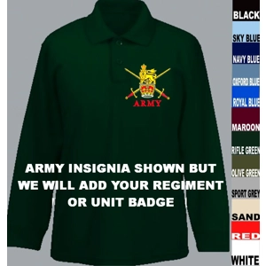 IDF Israeli Defense Forces Long Sleeve Polo Shirt