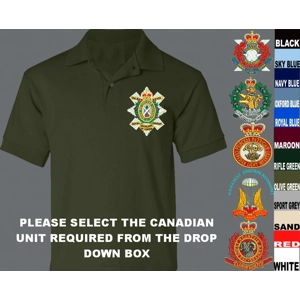 Canadian Army Air Force Navy Short / Long Sleeved Polo Shirt