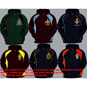 1 A Guards HCR Regimental Colour Zip Up or Pullover Hoody