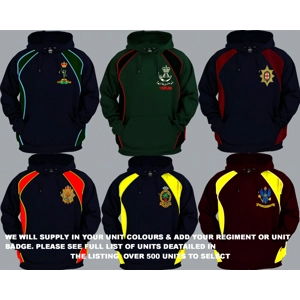1 A Guards HCR Regimental Colour Zip Up or Pullover Hoody