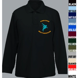 Airborne Brotherhood Long Sleeve Polo Shirt