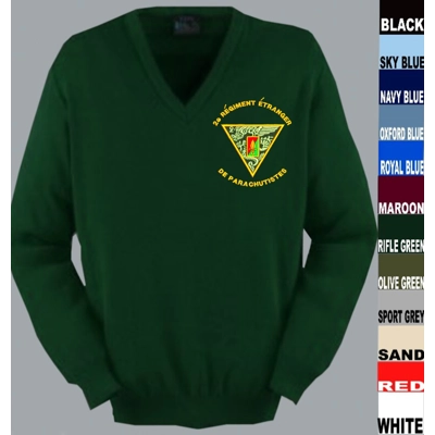 French Foreign Legion 2 REP V Neck Jumper title=