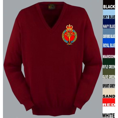 Welsh Guards V Neck Jumper title=