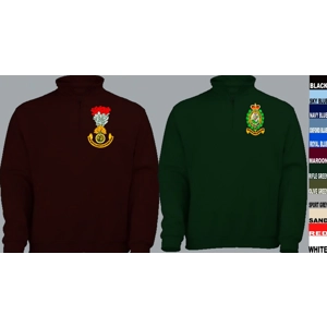 RRF Royal Regiment of Fusiliers 1/4 Zip Sweatshirt