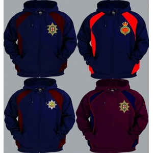 1 A Guards HCR Pullover Zip Up Regimental Colour Pullover Hoody