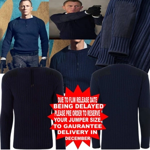 1 A No Time To Die NATO Style Ribbed Merino Wool / Cashmere Jumper