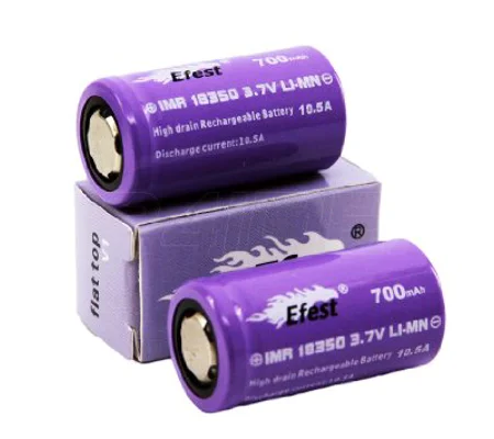 Efest IMR 18350 700mah 10.5A Flat Top Battery