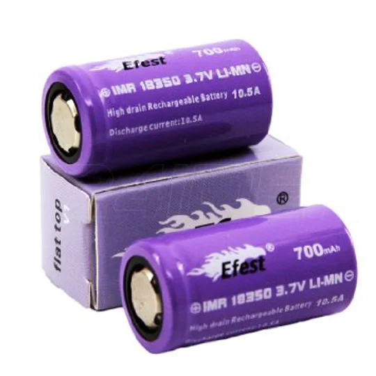Efest IMR 18350 700mah 10.5A Flat Top Battery