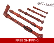 Woodnote 5 pieces Pro. Wood Grain Recorder Set