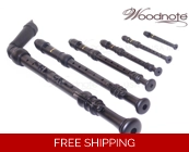 Woodnote 6 Pieces Pro. Matte Black Recorder Set
