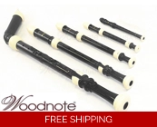 Woodnote Set 0f 5 Recorder Set in Black & Ivory-..